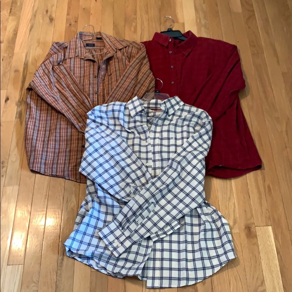 3 Men’s Izod Dress shirts